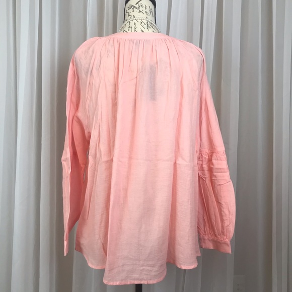 NWT Very J Boho Peasant Blush Blouse Sz L - Picture 3 of 8